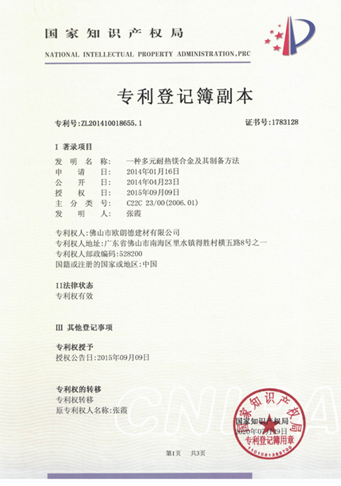 荣誉资质